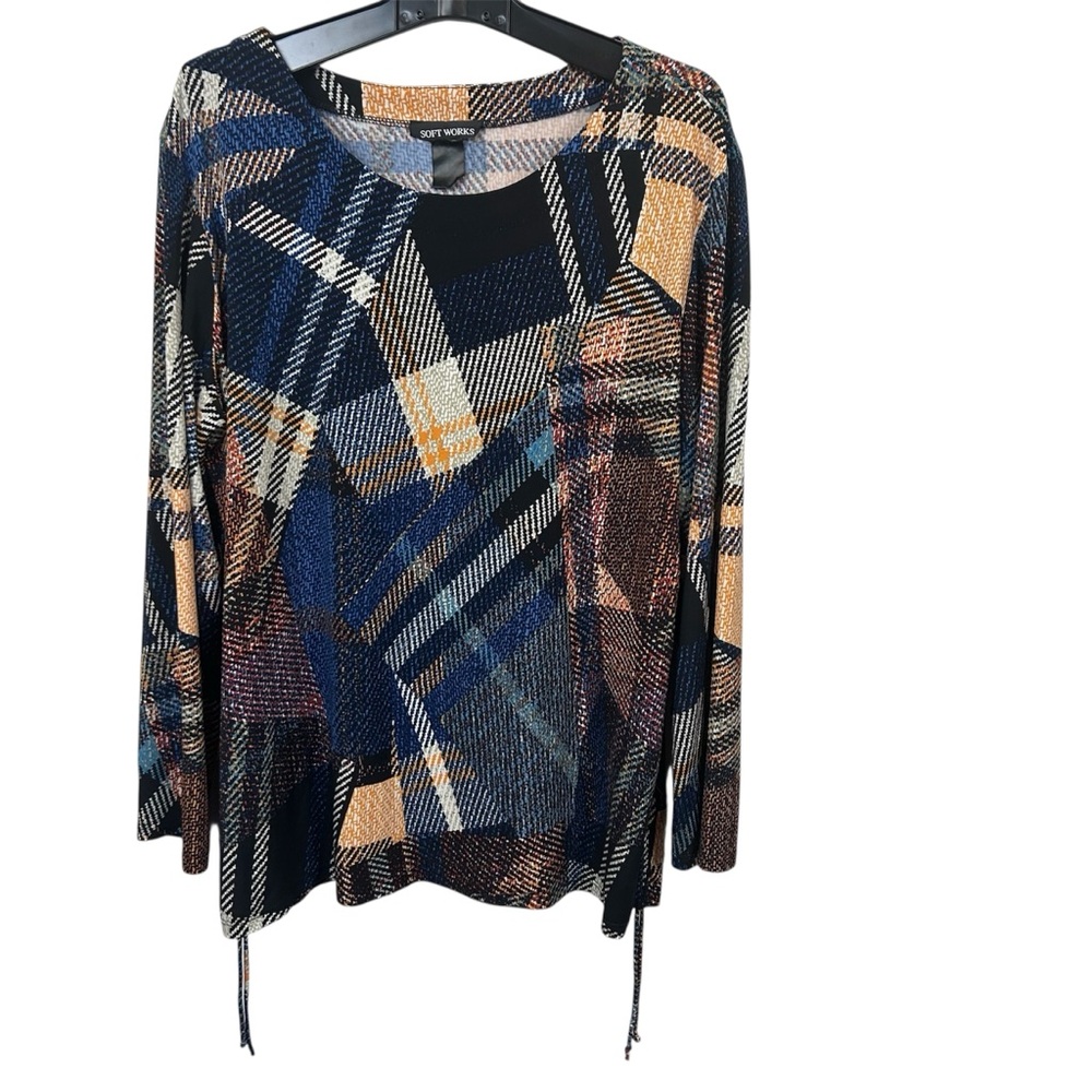 Softworks women’s tunic Size‎ XXL Multicoloured Rouched sides geometric